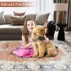 Bohemian Vintage Style Rug, Washable Low Pile Rug with Rubber Backing, Floral Floor Rug for Bedroom, Living Room, Home Office, Game Room - 4 of 4