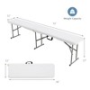 Costway 6 FT Portable Folding Bench Outdoor Picnic Bench 550 lbs Limited for Dining - 4 of 4