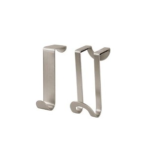 Spectrum Diversified Over the Cabinet Door Hook, 2 Count (Pack of 1), Brushed Nickel - 1 of 4