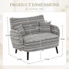 Zeus & Ruta Modern Deep-Seat Sofa with Ultra-Comfortable Armrests, Pillows & Storage Pockets - 3 of 4