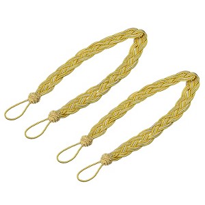Unique Bargains Curtain Braided Drapery Holdback Holder Decorative Rope Tie Back - 1 of 4