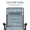 Best Choice Products Oversized Padded Zero Gravity Chair, Folding Outdoor Patio Recliner w/ Side Tray - 3 of 4