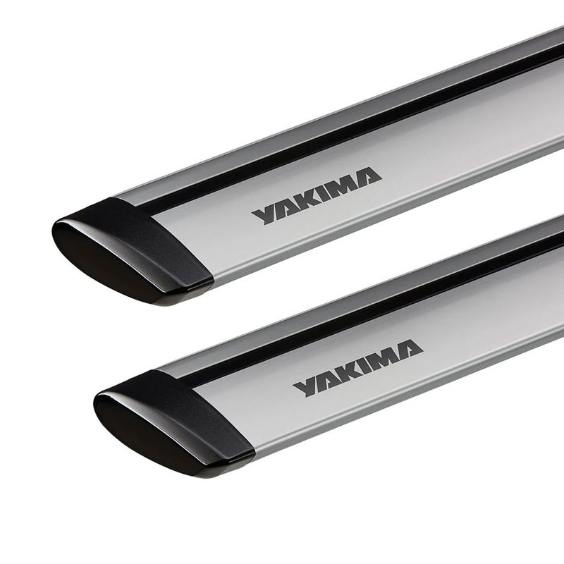 Yakima 50 Inch Aluminum T Slot JetStream Bar Aerodynamic Crossbars for Roof Rack Systems Compatible with Any StreamLine Tower, Silver, Set of 2, 4 of 6