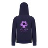 Everyday Kids Sports Collection Life-Is-Better-With-Goals Soccer Girls Zip Up Hoodie – Purple Heart Ball Graphic Sweatshirt - 4 of 4