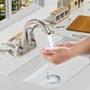 LOVMOR 2-Handle Bathroom Sink Faucet 3 Hole, Brushed Nickel - 3 of 4