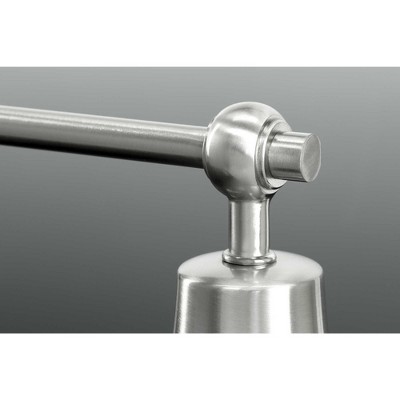 Bramlett 3-Light Brushed Nickel Bath Vanity with Metal Shades