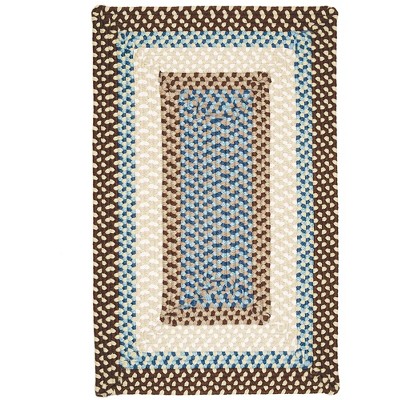 Colonial Mills Montego Braided Rug, Bright Brown 4'x6', Rectangle Shape