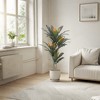 3.4FT/4.8FT Dracaena Artificial Plants With Planter,Realistic Fake Dracaena With Reshaped Leaves, Faux Floor Plants For Home Office Living Room Decor - 2 of 4