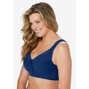 Comfort Choice Women's Plus Size Front-Close Cotton Wireless Posture Bra - 4 of 4