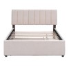 Whisen Twin Size Teddy Fleece Platform Bed with Upholstered, Pull-Out Trundle and Plush Fabric, Easy Assembly - 4 of 4