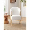 23.62"Modern Accent Chair with White Upholstery - 3 of 4