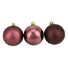 Northlight 60ct Shatterproof 3-Finish Christmas Ball Ornament Set 2.5" - Pink/Silver - 4 of 4