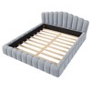 CAVINAS Queen Size Wood Montessori Bed,Modern Floor Bed with Shell-Shaped Headboard,Toddler Bed for Bedroom - 4 of 4