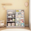 LIVAREEmlen Bookshelf and Toy Storage Organizer, Multifunctional 4 Tier Wooden Book Shelf for Kids, Children, Toddlers - 2 of 4
