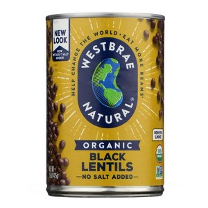 Westbrae Foods Organic Black Lentils Beans - Case of 12 - 15 oz - 1 of 2