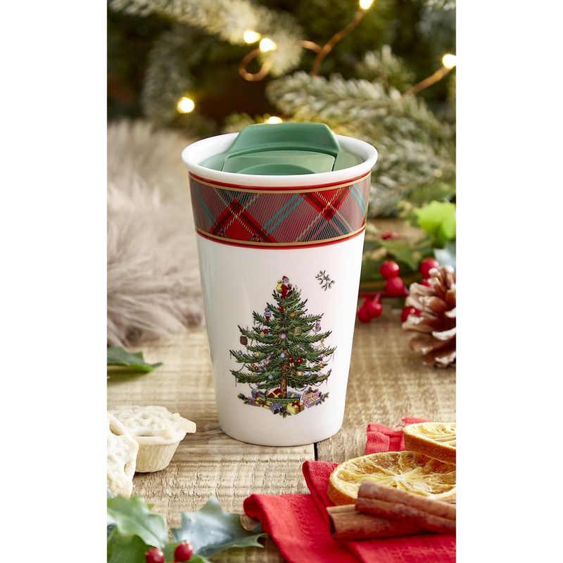 Spode Christmas Tree Tartan Travel Mug, 8 Ounce, 5 of 7