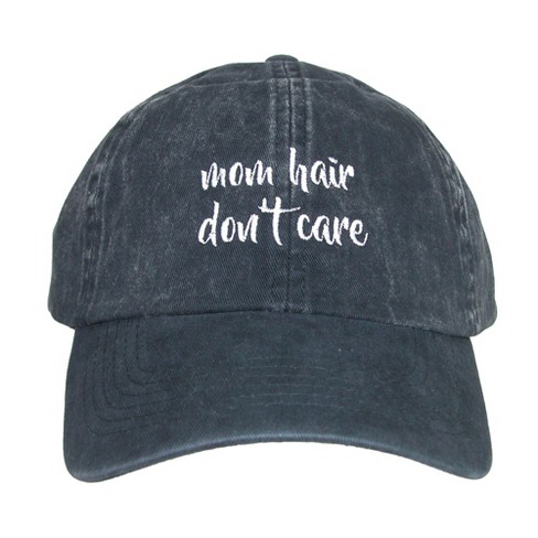 David Young Women s Cotton Mom Hair Don t Care Baseball Cap Black Target