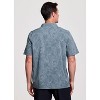 Avalanche Men's Palm Print Button Up Collared Shirt for Casual Wear, Hiking, Vacation Top - 2 of 4