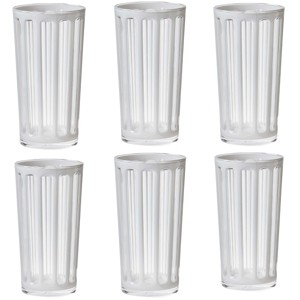TAG Villa 22 oz White Acrylic Tumbler BPA-Free, Dishwasher Safe, Durable Drinkware Set of 6 - 1 of 4