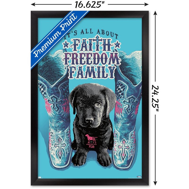 Trends International Jim Baldwin - Faith, Freedom, Family Framed Wall Poster Prints, 3 of 7