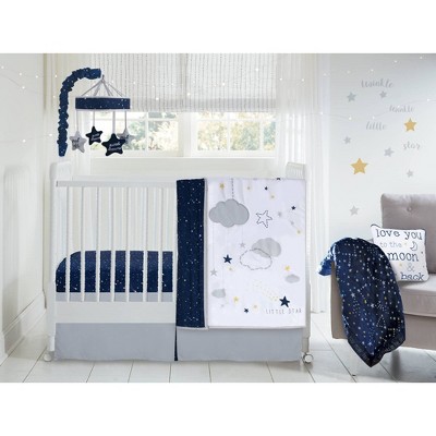 moon and stars nursery bedding