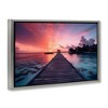 Stupell Industries Island Sunset Over Docks Floating Frame Canvas Art - 2 of 4