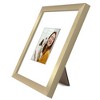 Americanflat 8x8 Picture Frame in Gold - Displays 4x4 With Mat and 8x8 Without Mat - Composite Wood with Shatter Resistant Glass  and Tabletop - 4 of 4