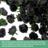 Unique Bargains Silk Plastic Small Faux Rose Artificial Flower Heads 1.2 inch - 2 of 4
