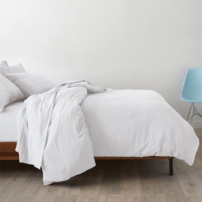 Ella Jayne White Microfiber King Duvet Cover Set