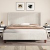 AMERLIFE Upholstered Bed Frame with 50.8" Tall Headboard - 2 of 2