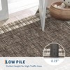 Washable Area Rug 5x7 Plaid Rugs for Living Room Non Slip Throw Rugs Checkered Soft Rug Low Pile Thin Rug Indoor Floor Carpet for Bedroom Home Decor - 3 of 4