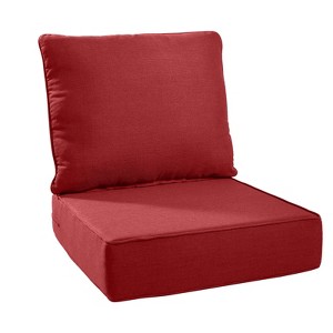 Buenhomino 6-inch Outdoor Cushion Set, 24"x24" Replacement Water Resistant Zippered Cushion for Chairs，8 Colors - 1 of 4