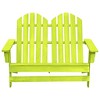 vidaXL 2-Seater Patio Adirondack Chair Outdoor Furniture Seat Solid Wood Fir - Green - 2 of 4