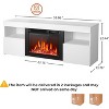 ZAFRO  59" Electric Fireplace Mantel ,Wooden Surround Free Standing TV Stand, Adjuatable Flame, 8-Hour Timer ,750W-1500W,White - 2 of 4
