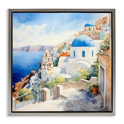 Stupell Industries Santorini City Landscape, 18" x 18"