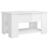 vidaXL Coffee Table - Modern High Gloss White | Engineered Wood Construction | Rectangular Shape | Assembly Required - 4 of 4