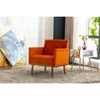 LOVMOR Modern Accent Chair w/Rose Golden feet & Upholstered,leisure single sofa for Living Room Bedroom Office - 3 of 4
