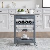 LunaLulinlk Mobile Rolling Kitchen Island Trolley Serving Cart with Underneath Drawer - 3 of 4