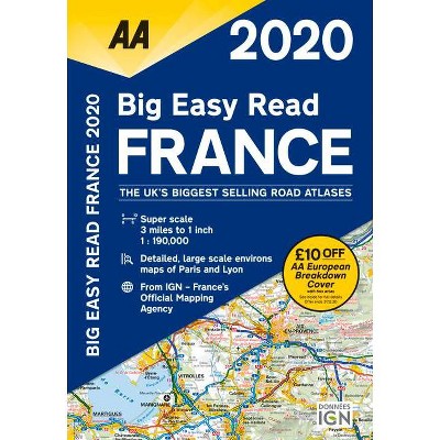 Big Easy Read France 2020 - by  Aa Publishing (Spiral Bound)