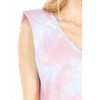 Women's Tie-Dye Padded Shoulder V-Neck Tee - BLANKNYC - image 3 of 4