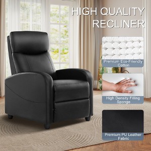 JIONJOY Push Back Recliner Chair - Living Room Home Theater Seat with Lumbar Support, 160° Recline, Overstuffed Cushion - 1 of 4