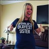 Womens World's Okayest Sister T Shirt Funny Sarcastic Siblings Tee for Ladies - Crazy Dog Women's T Shirt - 2 of 4