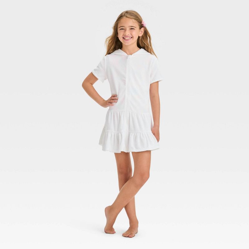 Girls&#39; Solid Terry Cover Up Dress - Cat &#38; Jack&#8482;, 1 of 5