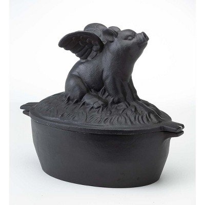 Cast Iron Flying Pig Wood Stove Steamer