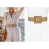 INSPIRE CHIC Women's Wide Stretch Wooden Buckle Elastic Waist Belts - 4 of 4