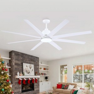72 Inches Powerful Ceiling Fan with Light and Remote for Large House Living Room Patio - 1 of 4