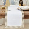 Saro Lifestyle Braided Bliss Border Table Runner, Gold, 16"x72" - 3 of 3