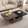 NicBex Modern Coffee Table with Rotatable Top and Hidden Storage Space for Living Room and Office - image 3 of 4