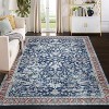 Acekool 4x6 Washable Vintage Rug - Boho Floral Non-Slip Indoor Carpet for Bedroom & Kitchen - 2 of 4