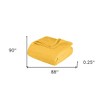 HomeRoots Queen Gold Cotton Basketweave Geometric Blanket - 3 of 4